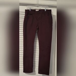 NWOT Men's Twice Deep Red Slim Straight Demin Pants